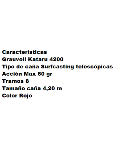 CAÑA FLOTADOR GRAUVELL  ZENDAI KATARU 4200 