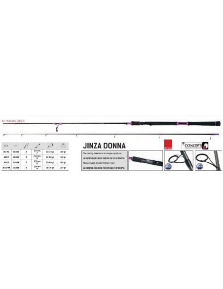 GRAUVELL JINZA CANNA SPINNING  DONNA 1002 MH, 3.00M. 