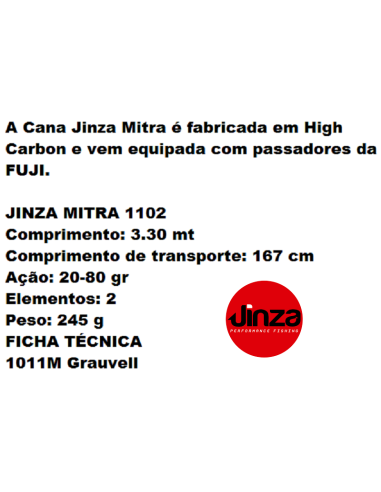 CANNE SPINNING GRAUVELL TEKNOS MITRA 1102 , 3.30M