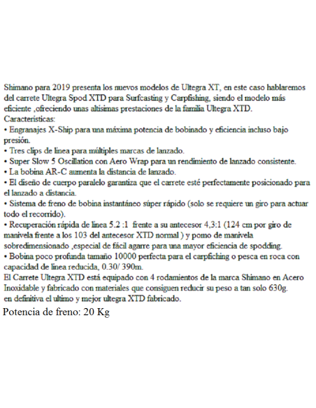 CARRETO SHIMANO ULTEGRA  XTD SPOD