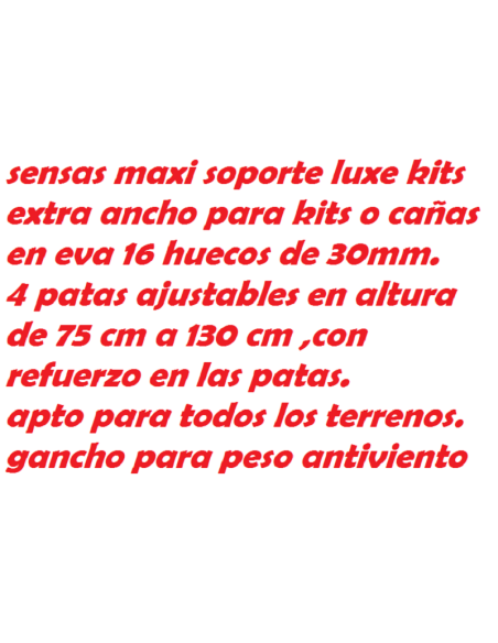 SENSAS MAXI SUPORTE KITS LUXE 4 PÉS, 16 ALOJAMENTOS