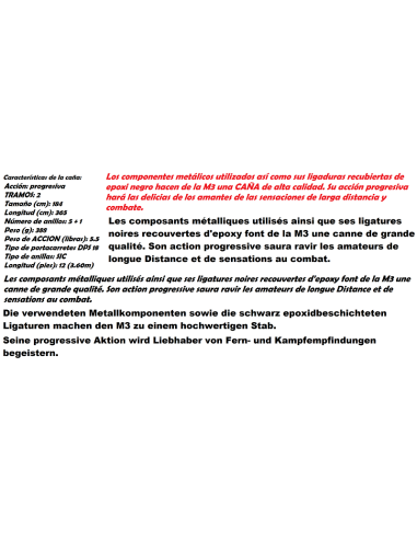 STARBAITS CAÑA M3 SPOD 12FT. 3.60M. 5.5 LB.