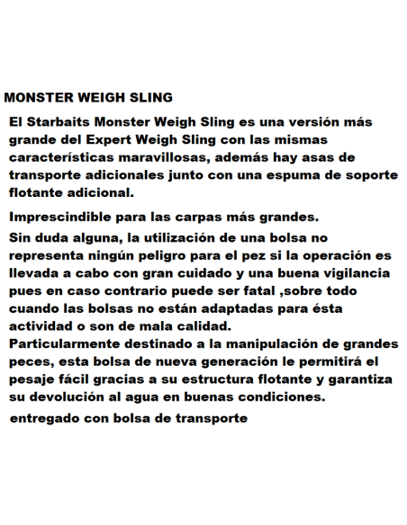 STARBAITS SACCO DI PESATURA GALLEGGIANTE MONSTER WEIGH SLING