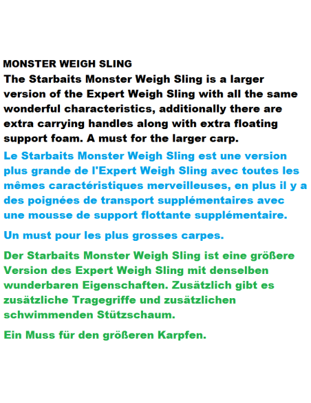 STARBAITS SACO DE PESAJE FLOTANTE MONSTER WEIGH SLING