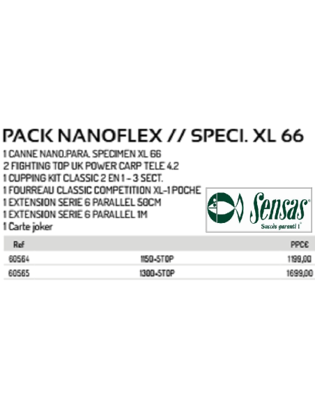 CANNA ROUBAISIENE PACK UK SENSAS NANOFLEX PARALLEL SPECIMEN XL 66 