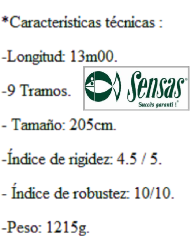 POLE RUTE PACK UK SENSAS NANOFLEX PARALLEL SPECIMEN XL 66 