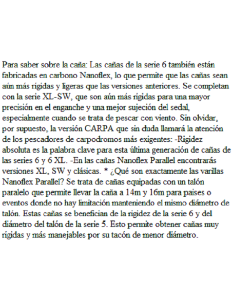 CAÑA ENCHUFABLE PACK UK SENSAS NANOFLEX PARALLEL SPECIMEN XL 66 