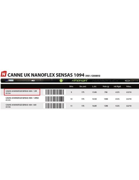 SENSAS POLE ROD UK NANOFLEX 1094