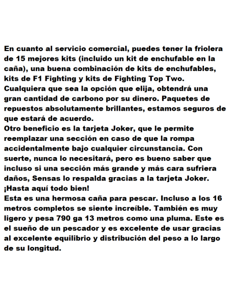 SENSAS POLE ROD UK NANOFLEX 1094