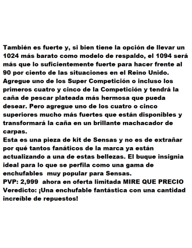 SENSAS CANNE ROUBAISIENNE UK NANOFLEX 1094