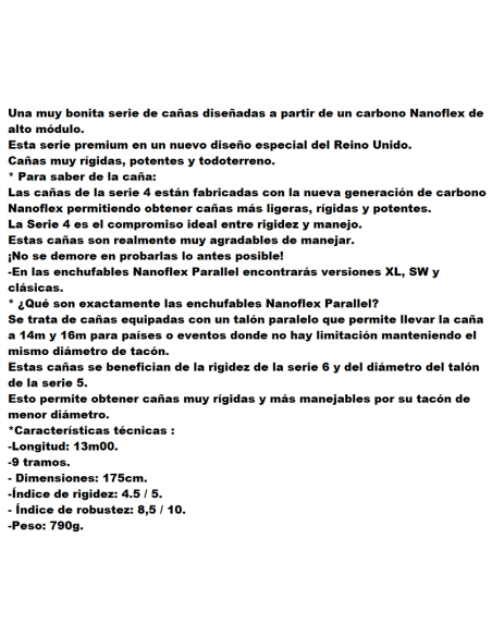 SENSAS POLERUTE UK NANOFLEX 1074 , 13 M.