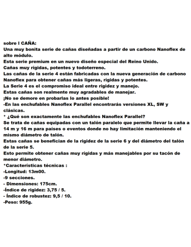 SENSAS CANYA ENCHUFABLE UK NANOFLEX 1044 , 13M.