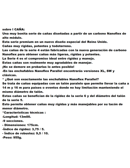 SENSAS POLERUTE UK NANOFLEX 1044 , 13M.