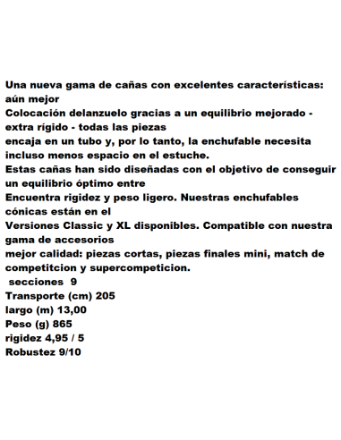 SENSAS ANGELRUTE NANOFLEX CONICAL 96 XL , 13M.