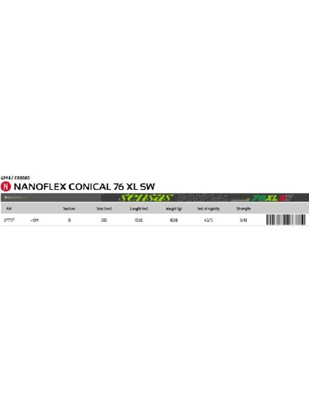SENSAS KOPFRUTE NANOFLEX CONICAL 76 XL SW , 13M.