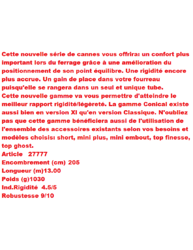 SENSAS CANYA ENCHUFABLE NANOFLEX CONICAL 76 XL SW , 13M.