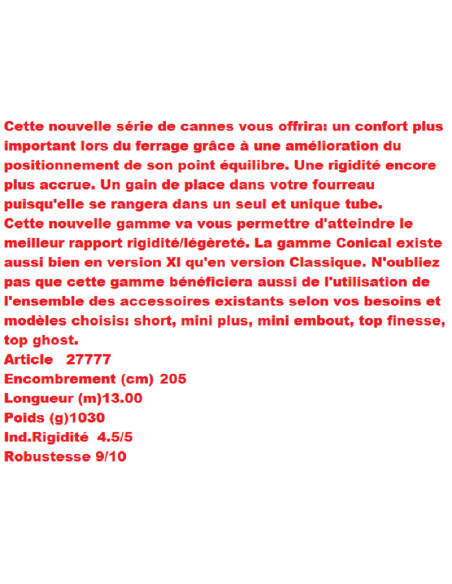 SENSAS KOPFRUTE NANOFLEX CONICAL 76 XL SW , 13M.