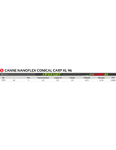 SENSAS POLE ROD NANOFLEX CONICAL CARP XL 96 , 13M. 2