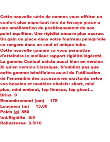 SENSAS CANNE ROUBAISIENNE NANOFLEX CONICAL 896 , 13M.