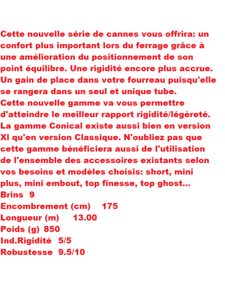 SENSAS CANNE ROUBAISIENNE NANOFLEX CONICAL 896 , 13M.