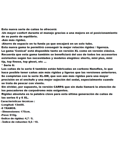 SENSAS KOPFRUTE NANOFLEX CONICAL 866 SW 