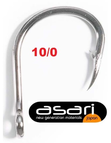 ASARI BLISTER 5 HAKEN BLACK TUNA 10/0