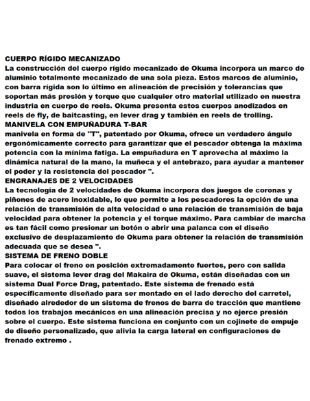 OKUMA CARRETO DE CURRICAN MAKAIRA 50 W II