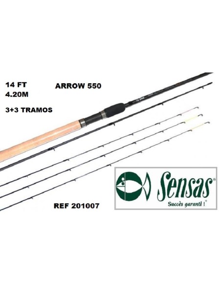 SENSAS METHOD CAÑA FEEDER BLACK ARROW 550 , 14' FT,4.20M