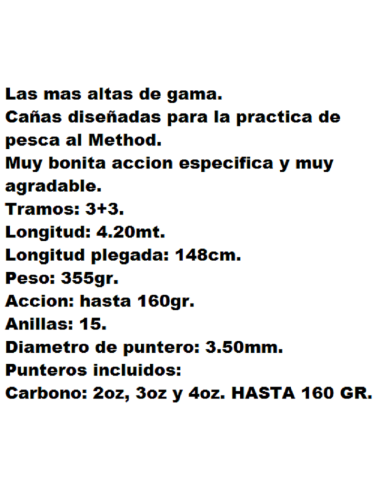 SENSAS METHOD FEEDER ROD BLACK ARROW 550 , 14' FT,4.20M