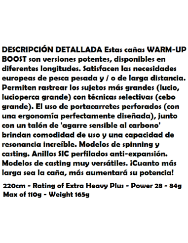 GUNKI CAÑA CASTING WARM-UP C 220 XH+