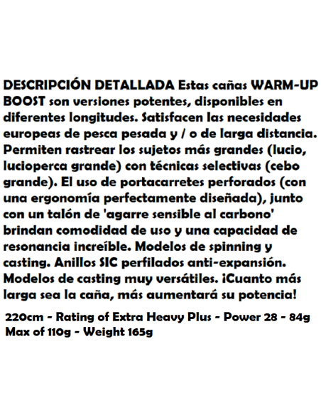GUNKI CAÑA CASTING WARM-UP C 220 XH+