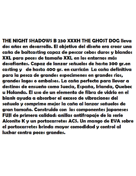 ILLEX CANNA CASTING  NIGHT SHADOWS B 230 XXXH THE GHOST DOG