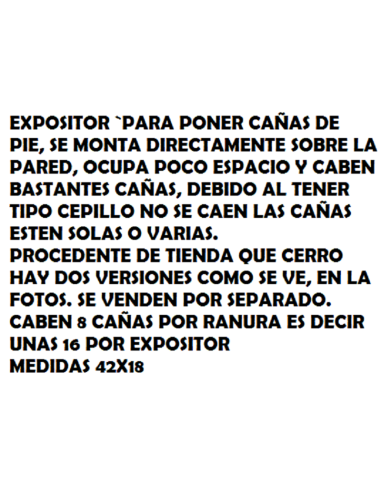 ESPOSITORE PER CANNA DA PARETE 2 X 8 CANNA