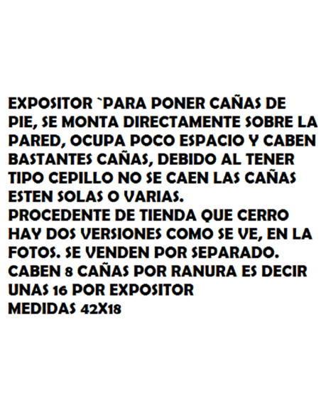 ESPOSITORE PER CANNA DA PARETE 2 X 8 CANNA