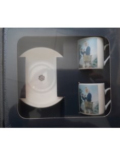 CONJUNTO DE PORCELANA DUAS xícaras E DUAS PRATOS