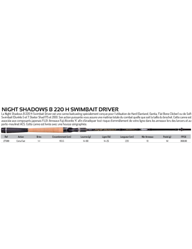 ILLEX CANNA CASTING NIGHT SHADOWS B 220 H SWIMBAIT DRIVER 