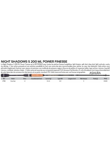 ILLEX SPINNING RUTE NIGHT SHADOWS S 200 ML POWER FINESSE