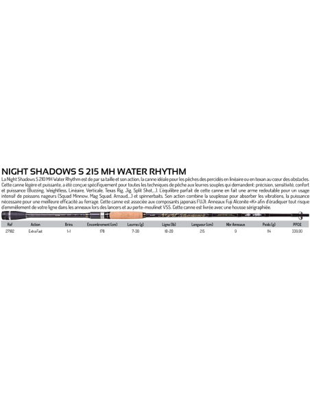 ILLEX CAÑA SPINNING LANCE NIGHT SHADOWS S 215 MH WATER RHYTHM 