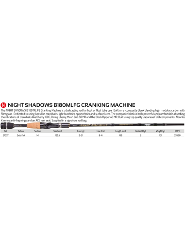 ILLEX CANNA CASTING NIGHT SHADOWS B 180 MLFG CRANKING MACHINE