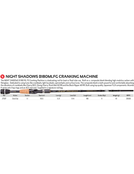 ILLEX CASTING RUTE NIGHT SHADOWS B 180 MLFG CRANKING MACHINE