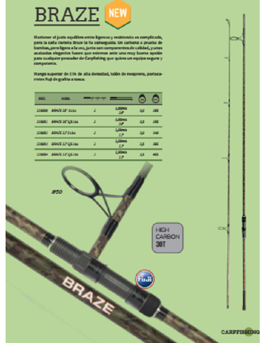 CAÑA CARPA VORTEKS BRAZE 
