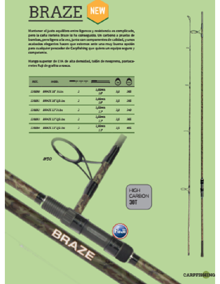 CAÑA CARPA VORTEKS BRAZE 