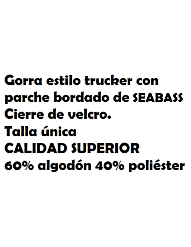 CASQUETTE YUKI CREATIVE LOUP DE MER, TOP QUALITY