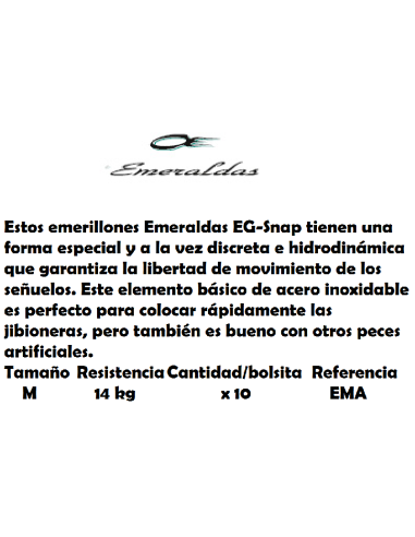 DAIWA EMERILLONES MOSQUETONES SNAP CLIP EGI EMERALDAS