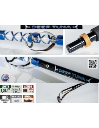 YUKI TROLLING PRIMING RUTE DEEP TUNA 1.70 MT.  80-130 LB.