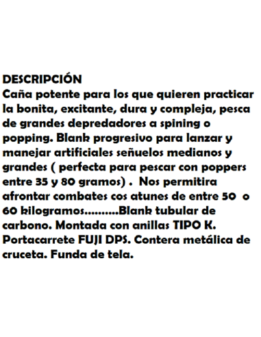 HART CANNA TORO TUNUS 8' , 2.44M.