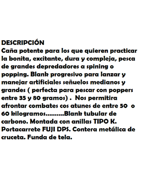 HART ROD TORO TUNUS 8' , 2.44M.