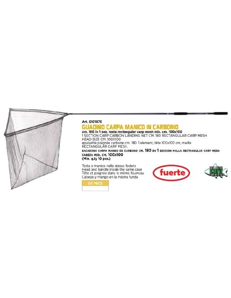 F.FERRARI KARPEN CARBON LANDING NET KESCHER1.80M.