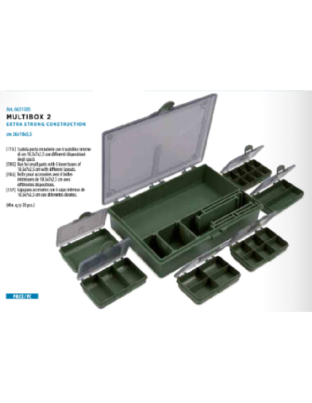 lineaeffe caixa multibox 2, com 6 caixas dentro
