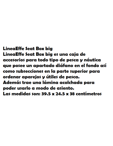 Lineaeffe CAIXA SEIENT Seat Box Big 